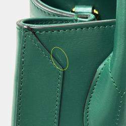 Pre Owned Gucci Jackie Medium Green Leather Tote Bag