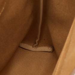 Pre Owned Gucci Sherry Beige/Brown GG Supreme Canvas and Leather Tote