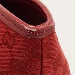 مملوكة مسبقًا Gucci Red GG Canvas and Leather Tote