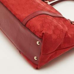 مملوكة مسبقًا Gucci Red GG Canvas and Leather Tote