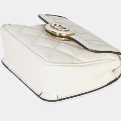 مملوكة مسبقًا حقيبة غوتشي ديكو صغيرة بسلاسل جلد عجل مبطن أبيض