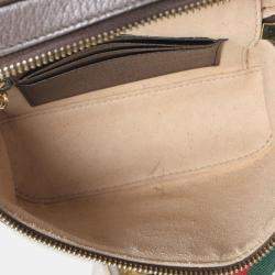 Pre Owned حقيبة حزام غوتشي أوفيديا جي جي قماش مطلي صغير بسلسلة