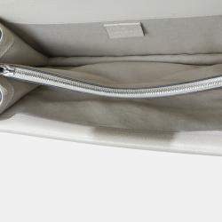 Pre Owned حقيبة غوتشي ديونيسوس جلد عجل محبب أبيض غامض كريستال صغيرة