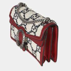 Pre Owned Gucci Multicolor GG Tweed Monogram Small Dionysus Bag