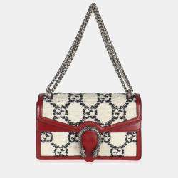 Pre Owned Gucci Multicolor GG Tweed Monogram Small Dionysus Bag