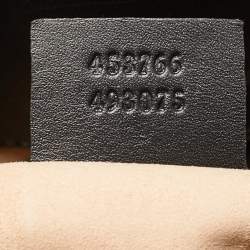 Pre Owned Gucci Nymphaea Black Leather Top Handle Bag