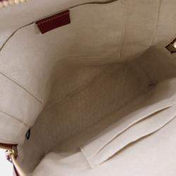 Pre Owned حقيبة ظهر غوتشي سلسلة سوهو جلد عجل محبب باللون الأحمر