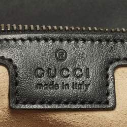 Pre Owned Gucci GG Marmont Medium Black Matelassé Leather Shoulder Bag