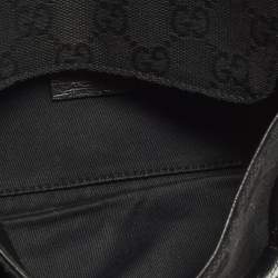 مملوكة مسبقًا Gucci Horsebit Black GG Canvas and Leather Chain Clutch