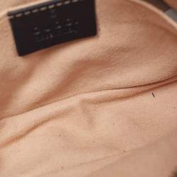 Pre Owned حقيبة حزام غوتشي جي جي مارمونت جلد ماتيلاسى أسود صغيرة