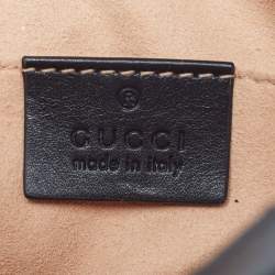 Pre Owned حقيبة حزام غوتشي جي جي مارمونت جلد ماتيلاسى أسود صغيرة