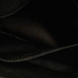 Pre Owned Gucci Black Satin Turnlock Flap Bag