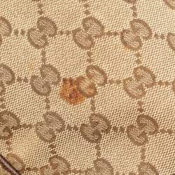 Pre Owned Gucci Charlotte Brown/Beige GG Canvas Hobo