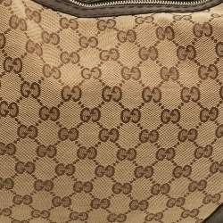 Pre Owned Gucci Charlotte Brown/Beige GG Canvas Hobo