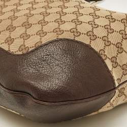 Pre Owned Gucci Charlotte Brown/Beige GG Canvas Hobo