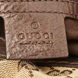 Pre Owned Gucci Charlotte Brown/Beige GG Canvas Hobo