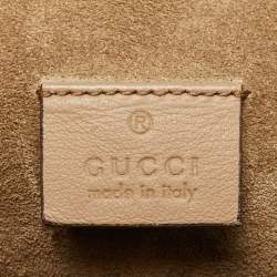 Pre Owned Gucci Dionysus Medium Beige GG Supreme Canvas and Suede Shoulder Bag