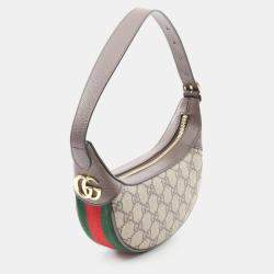 Pre Owned حقيبة كتف غوتشي أوفييديا ميني GG سوبرم بني