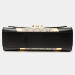 Pre Owned Gucci Brown Large GG Supreme Osiride Padlock Crossbody