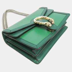 Pre Owned Gucci Dionysus 400249 Women's Leather Shoulder Bag Green