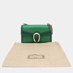 Pre Owned Gucci Dionysus 400249 Women's Leather Shoulder Bag Green