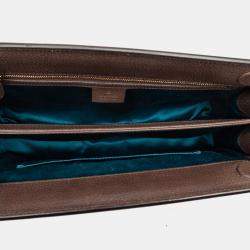 Pre Owned Gucci Brown Medium GG Supreme Web Ophidia Chain Shoulder Bag