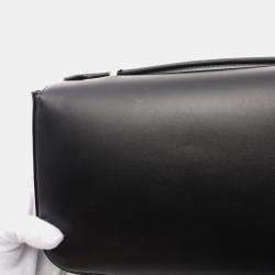 Pre Owned Gucci Double G Shoulder Bag Leather Black