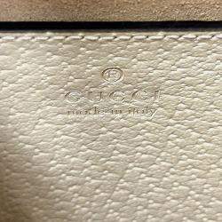 Pre Owned Gucci Diana Small Bag Bamboo Gg Marmont Leather White