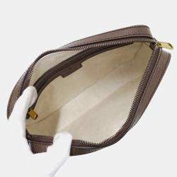 Pre Owned Gucci Ophidia Gg Supreme Small Crossbody Bag Beige And Brown
