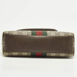 Pre Owned حقيبة كتف غوتشي أوفيديا صغيرة قبة قماش و جلد بيج/بني جي جي سوبريم