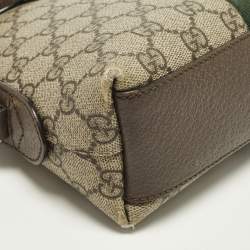 Pre Owned حقيبة كتف غوتشي أوفيديا صغيرة قبة قماش و جلد بيج/بني جي جي سوبريم