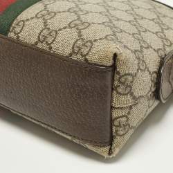 Pre Owned حقيبة كتف غوتشي أوفيديا صغيرة قبة قماش و جلد بيج/بني جي جي سوبريم