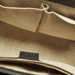 Pre Owned Gucci New Bullet Bamboo Medium Black Leather Bag