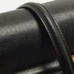 Pre Owned Gucci New Bullet Bamboo Medium Black Leather Bag