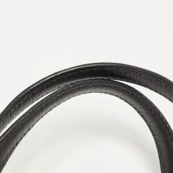 Pre Owned Gucci New Bullet Bamboo Medium Black Leather Bag