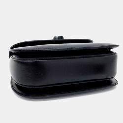 Pre Owned Gucci Black Leather Bamboo 1947 Small Top Handle Bag