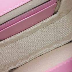 Pre Owned Gucci Pink Leather 1947 Mini Top Handle Bag