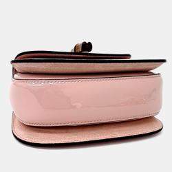 Pre Owned Gucci Pink Patent Leather Patent 1947 Mini Top Handle Bag