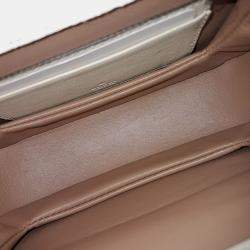 Pre Owned Gucci White Patent Leather Patent 1947 Mini Top Handle Bag