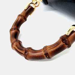 Pre Owned Gucci Black Patent Leather Patent 1947 Mini Top Handle Bag