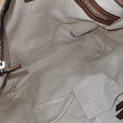 Pre Owned حقيبة كتف وتوتس غوتشي جاكار قماش بيج