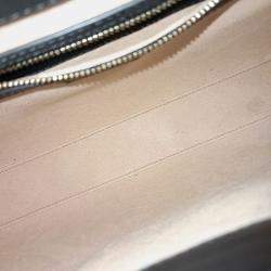 Pre Owned حقيبة كتف غوتشي بيج أسود PVC بقفل GG متوسطة الحجم