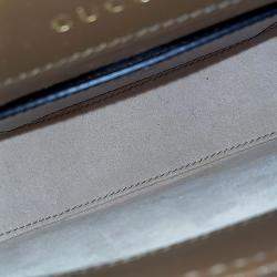 Pre Owned Gucci Beige Brown Leather and PVC 1955 Horsebit Mini Top Handle Bag