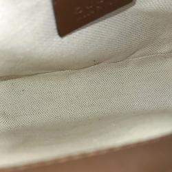 Pre Owned Gucci Beige, Brown Canvas and Leather Horsebit 1955 Mini Bag