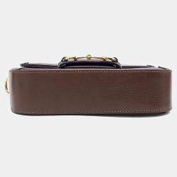 Pre Owned Gucci Beige, Brown Canvas and Leather Horsebit 1955 Mini Bag