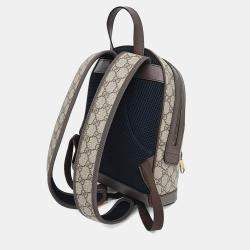 Pre Owned Gucci Brown PVC Ophidia GG Supreme Backpack Small