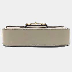 Pre Owned Gucci Beige Coated Canvas 1955 Horsebit Shoulder Bag