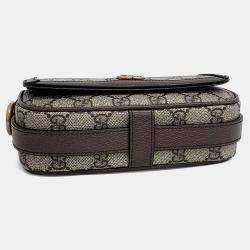 Pre Owned Gucci Beige PVC Ophidia Super Mini Shoulder Bag