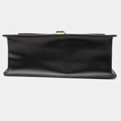 Pre Owned Gucci Black Medium Leather Sylvie Top Handle Bag