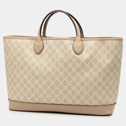 Pre Owned Gucci Brown Medium GG Supreme Ophidia Tote